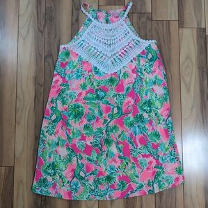 EUC! Lilly Pulitzer Pearl Soft Shift Dress Raz Berry Catty Shack Size 4